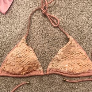 Victoria secret triangle sequin bathing suit top